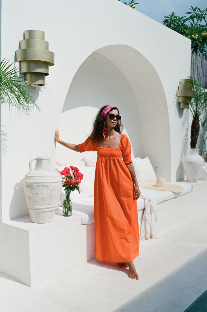 Forsoul The Label Indie Burnt Orange Midi Dress