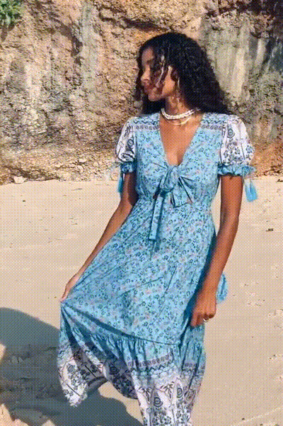 Camila Blue Maxi Dress - Forsoul The Label